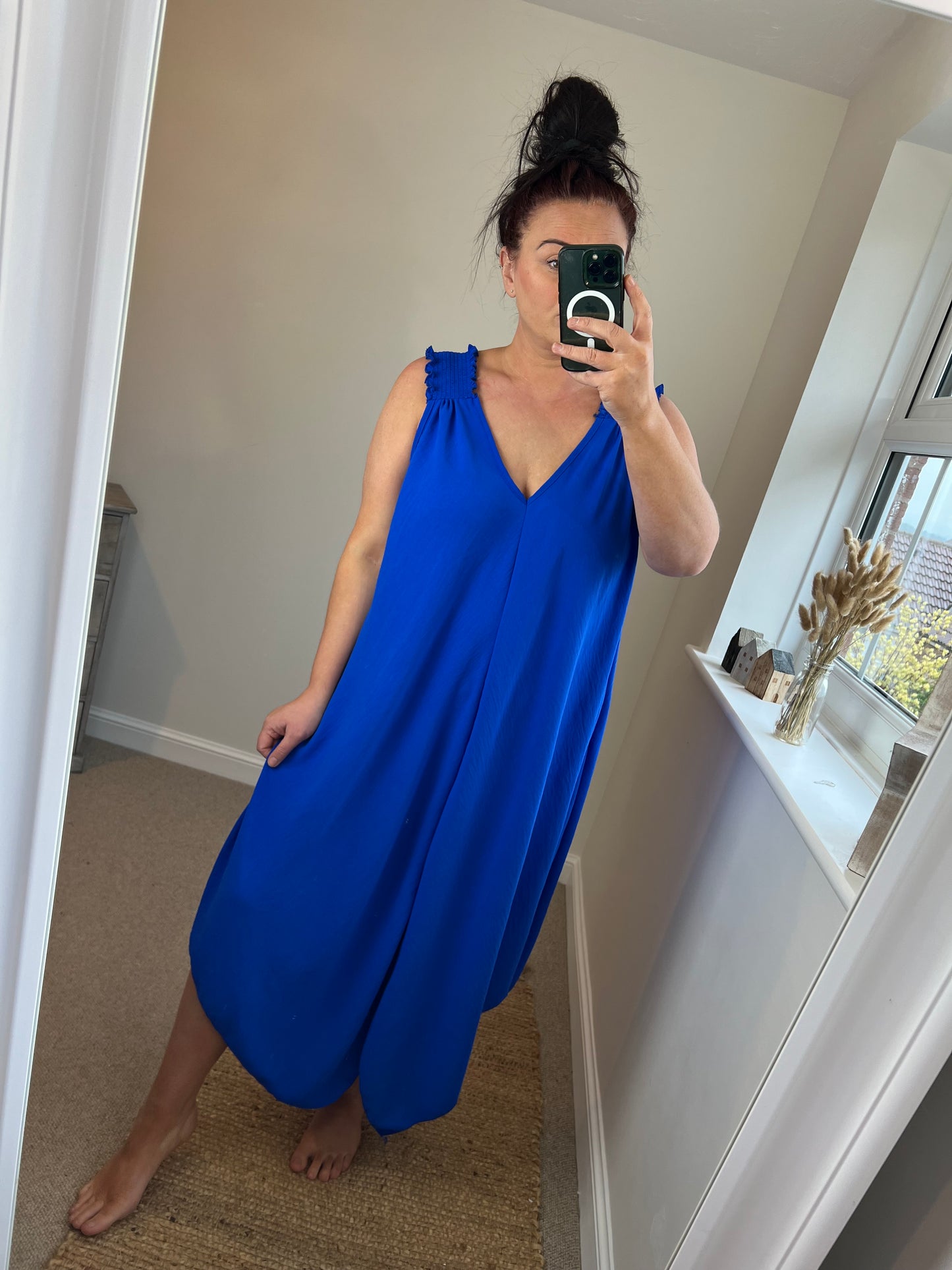 Hanky Hem Dress - Cobalt