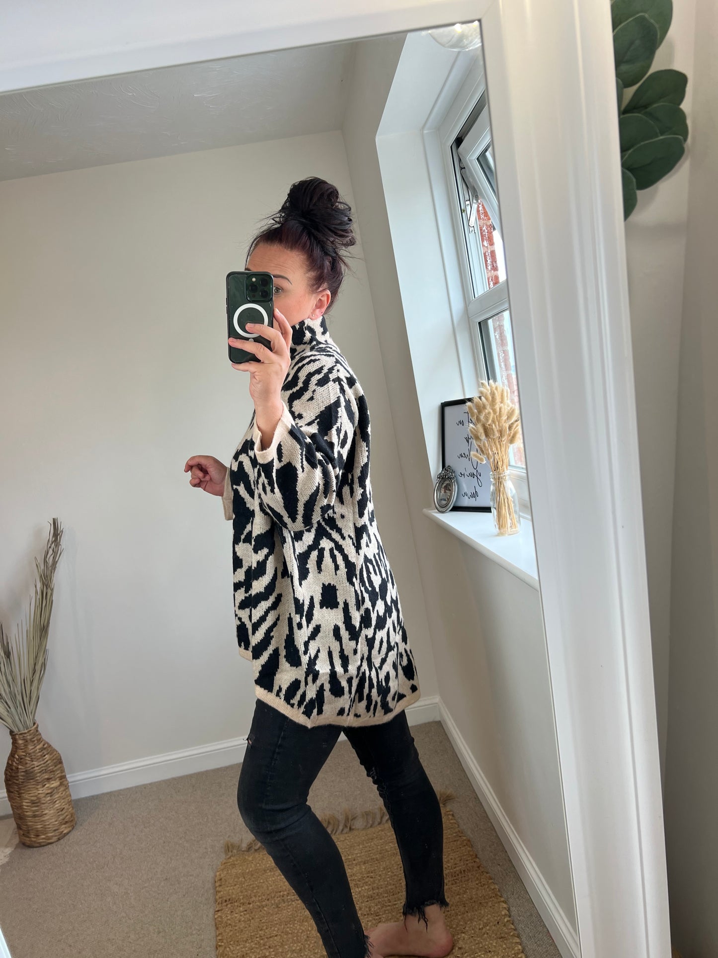 High Neck Leopard Jumper