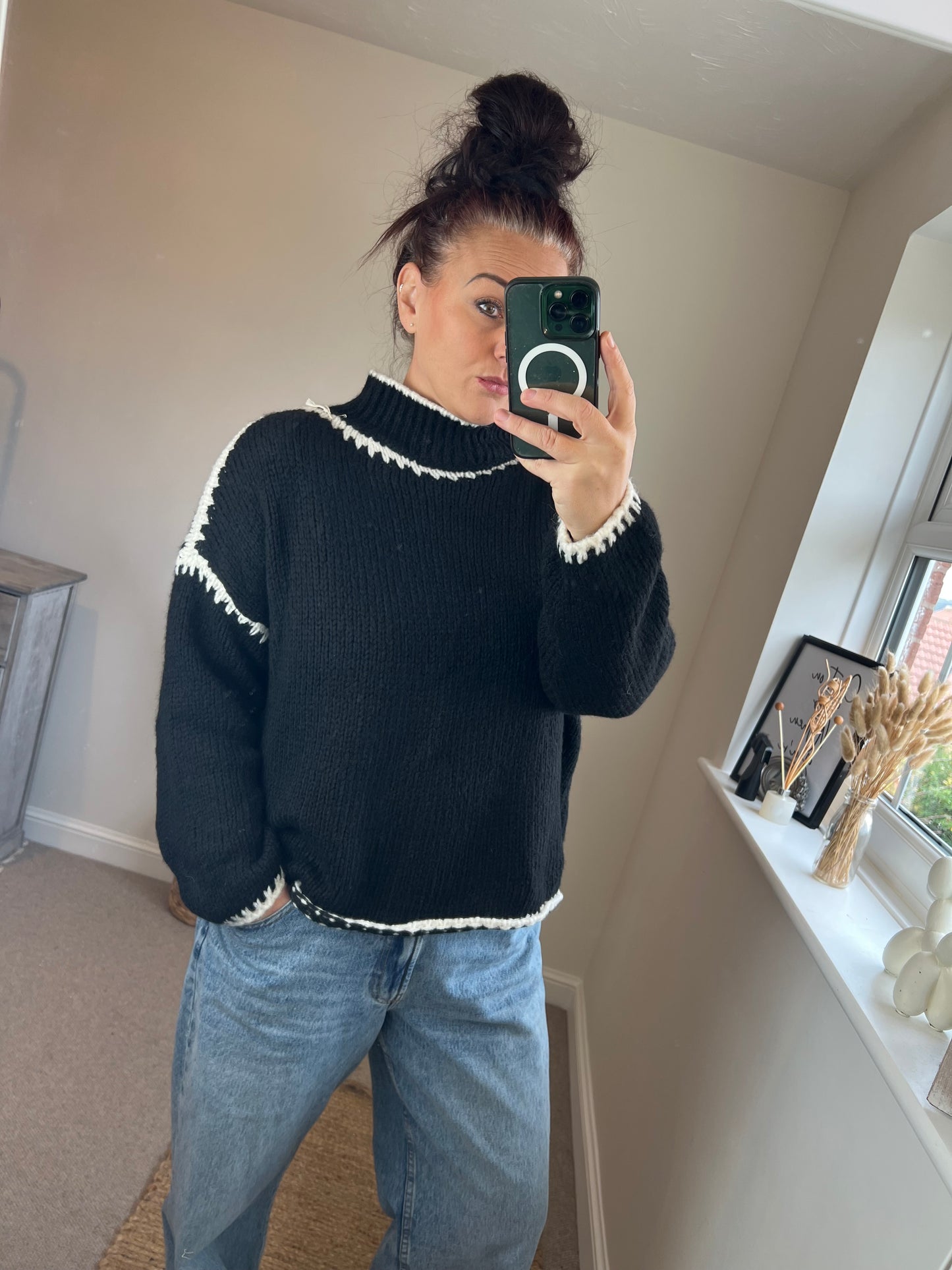 Stitch Jumper - Black