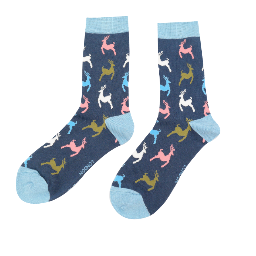Miss Sparrow Bamboo Socks - Leaping Deer