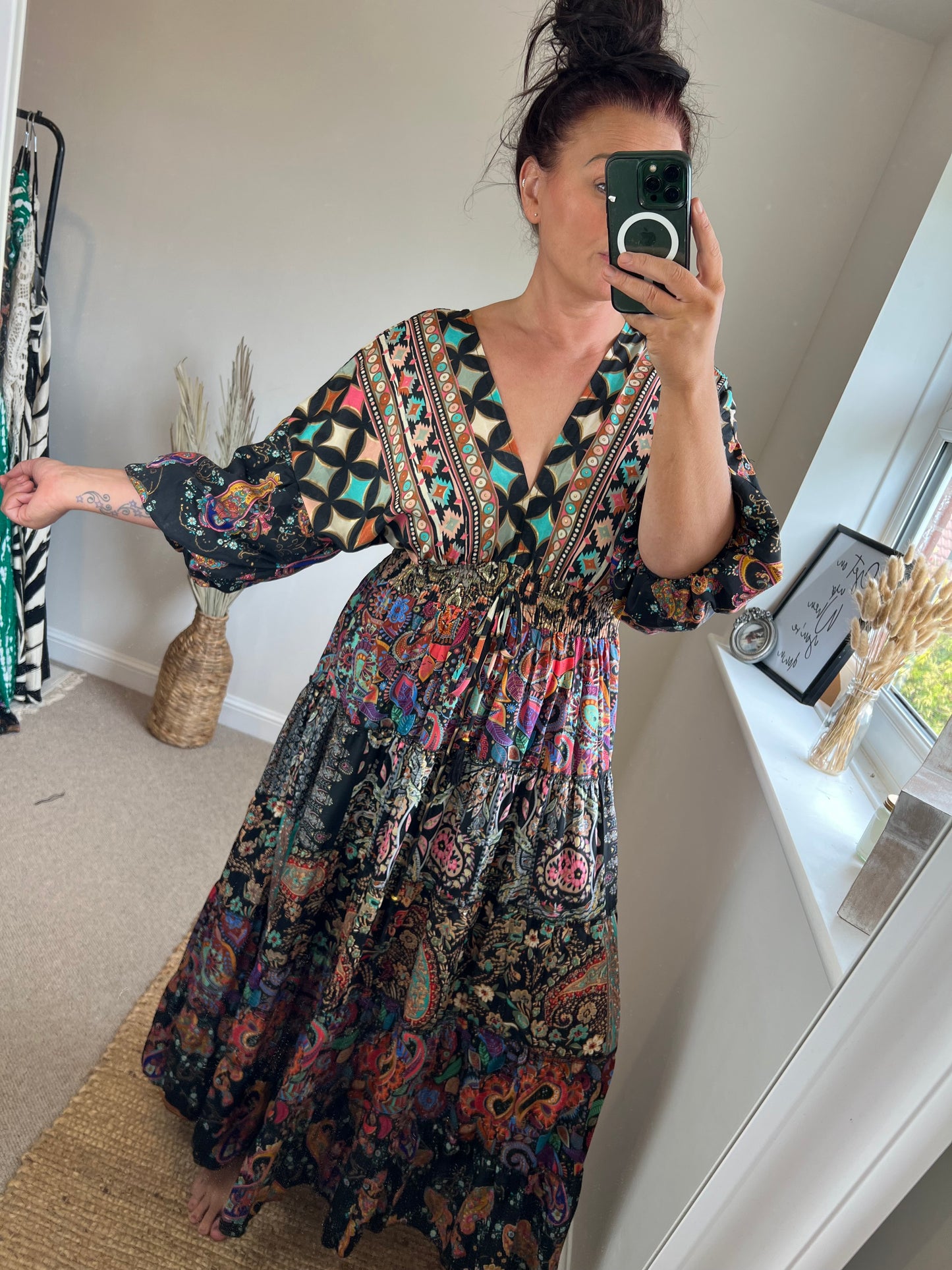 Puff Sleeve Maxi Dress (3 sizes)