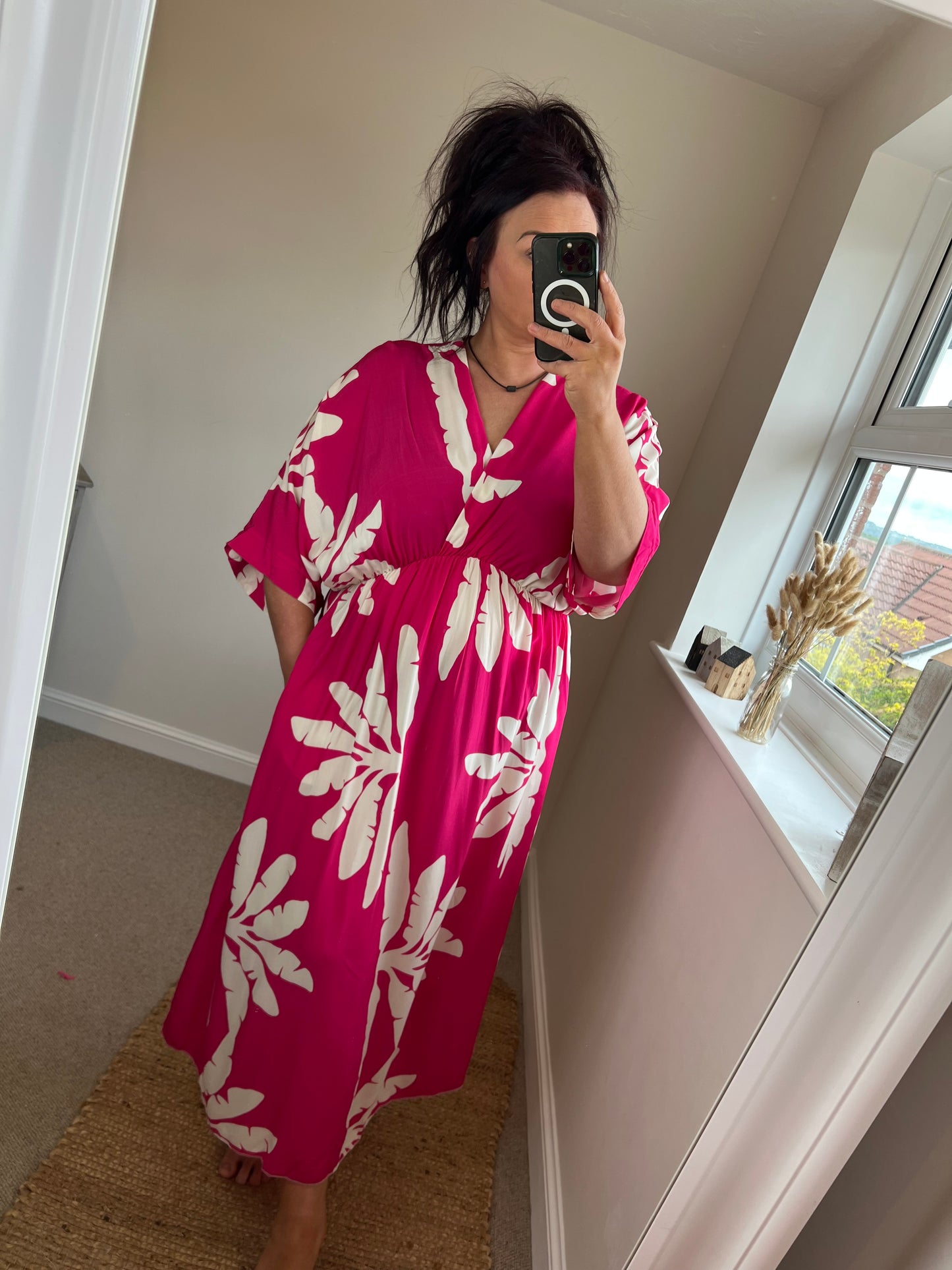 Floaty Maxi Dress - Cerise