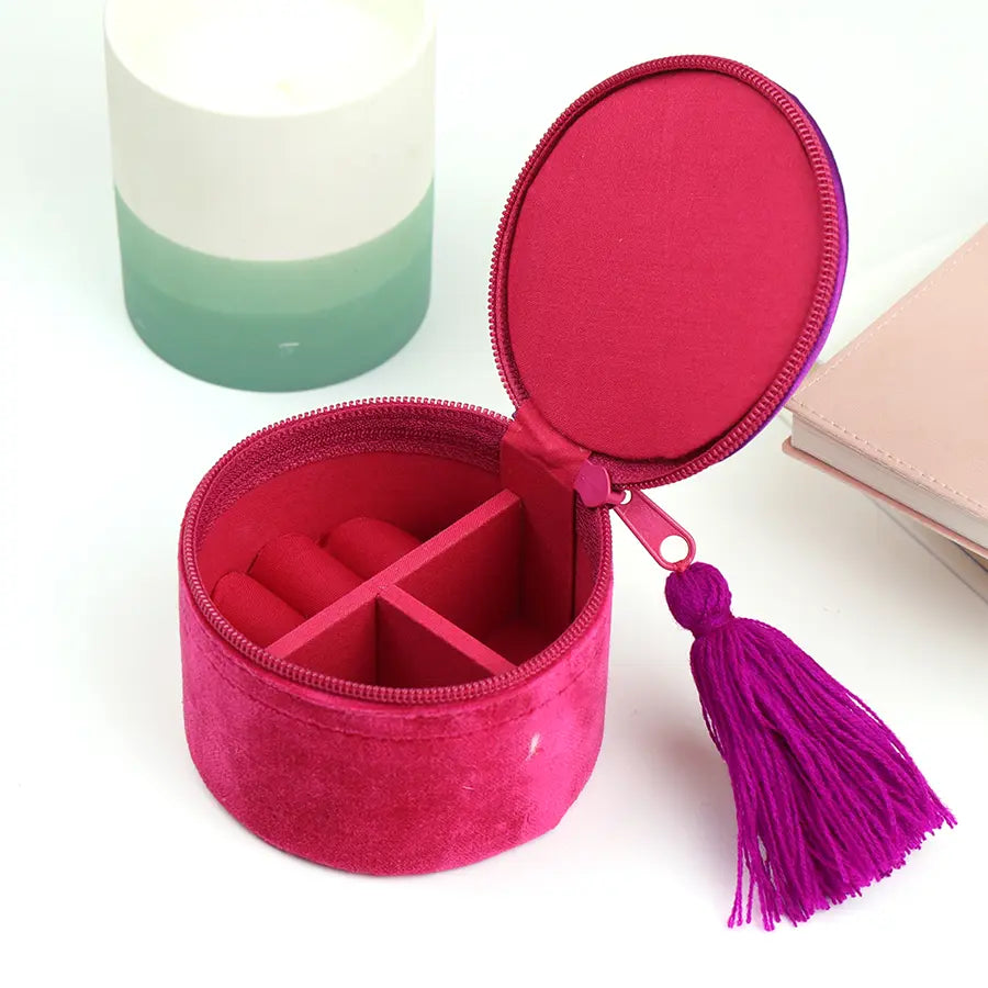 Velvet Trinket Box - Pink Bee