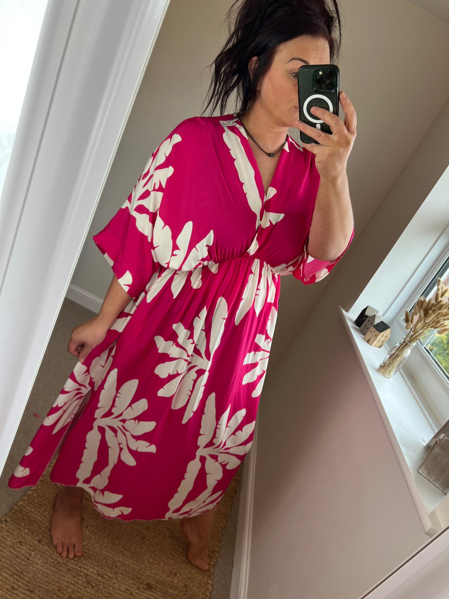 Floaty Maxi Dress - Cerise