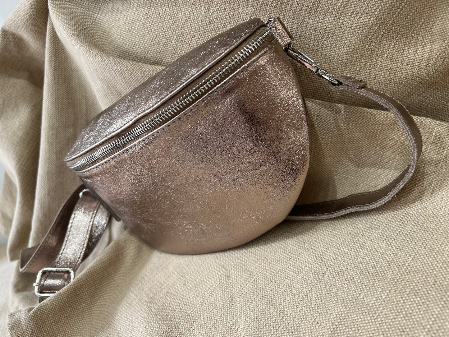 Leather Sling Bag - Bronze