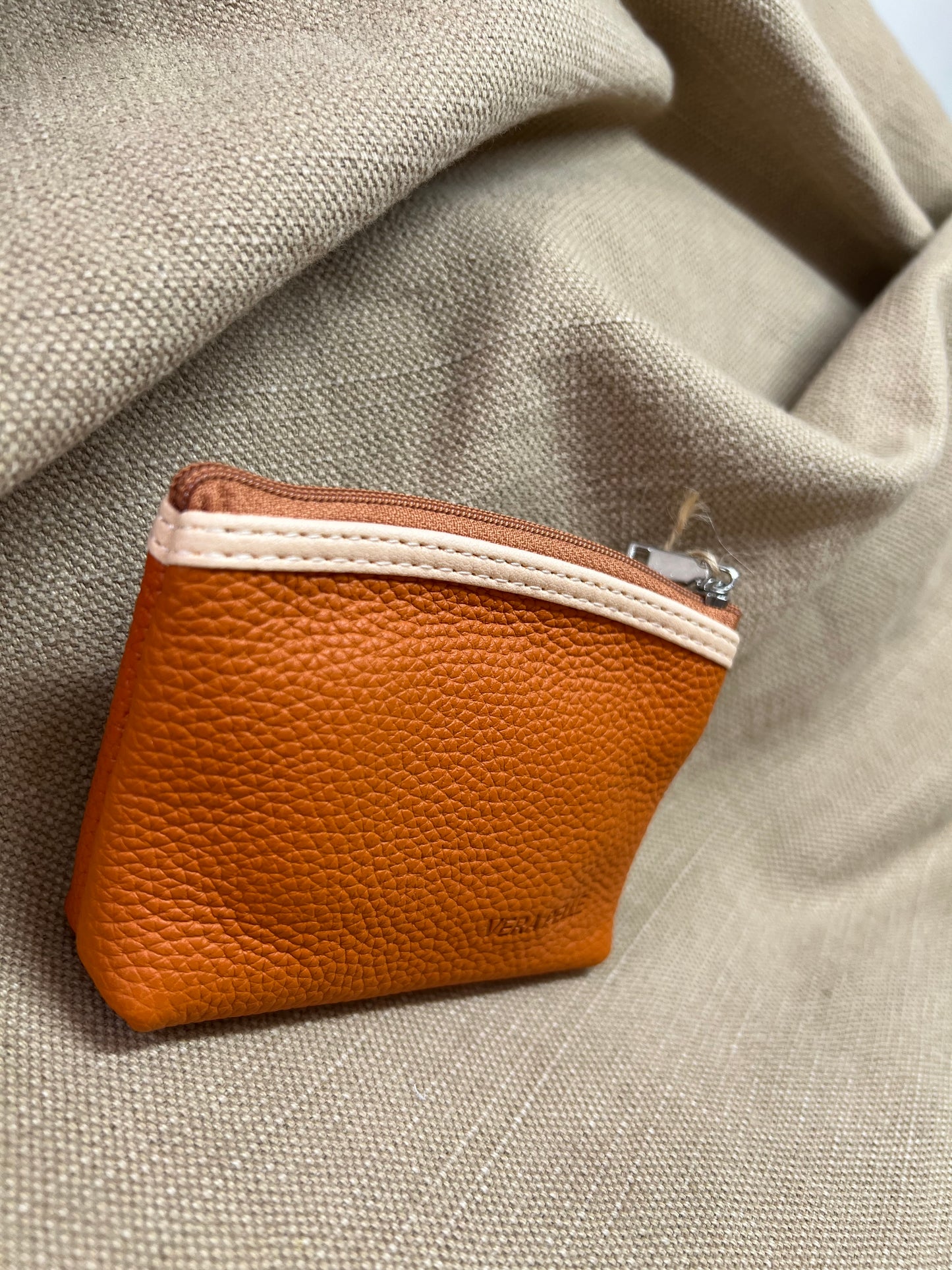 Leather Coin Purse - Rust