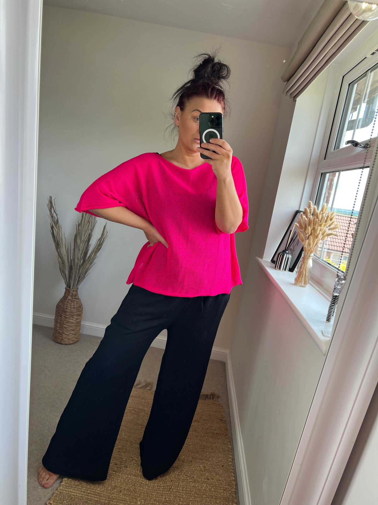 Fine Knit Top - Pink