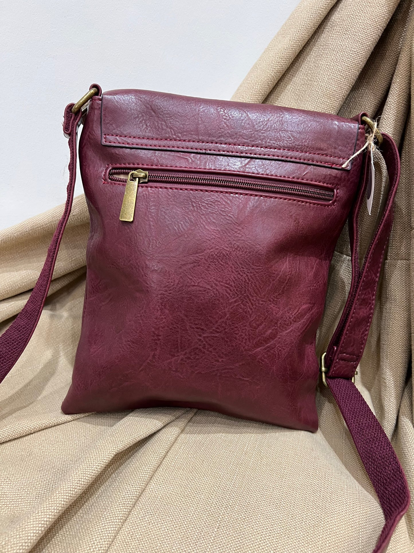 Satchel Crossbody Bag - Wine