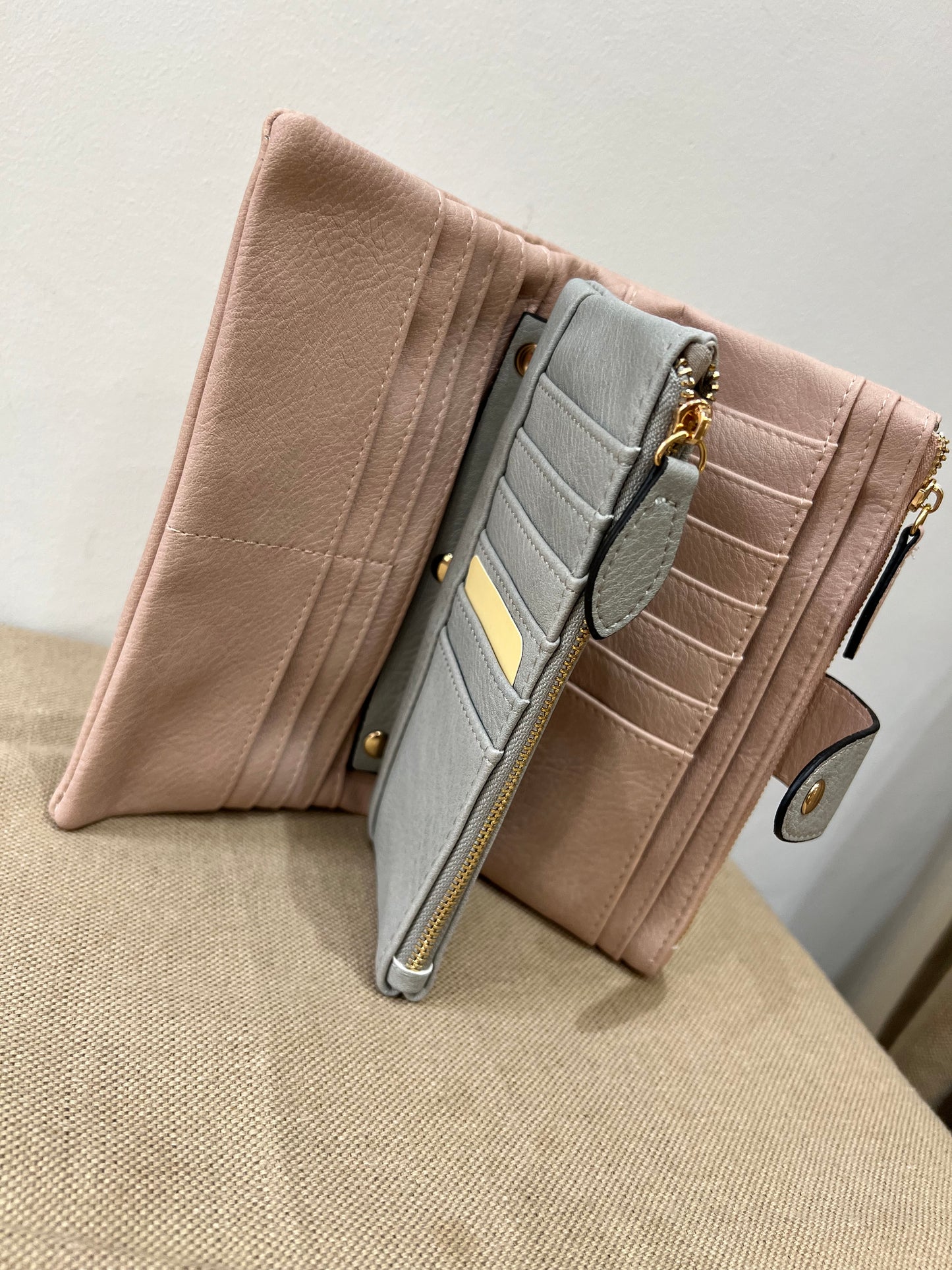 All-In-One Purse - Pink/Grey