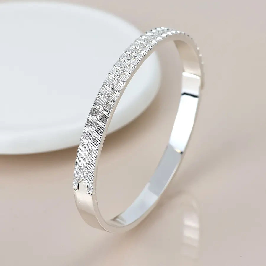 Peace of Mind - Silver Plated Bangle