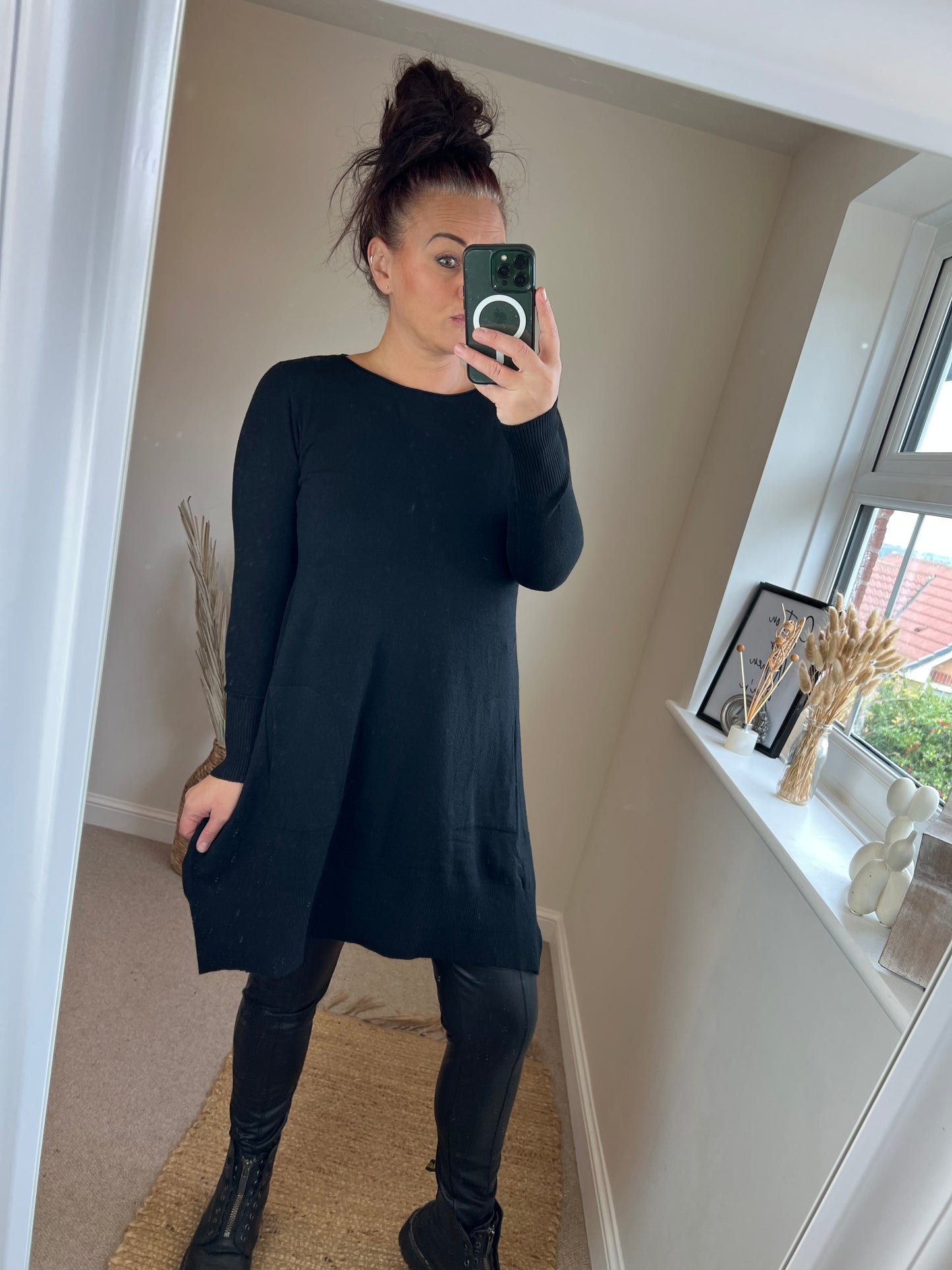 Scarf Jumper - Black