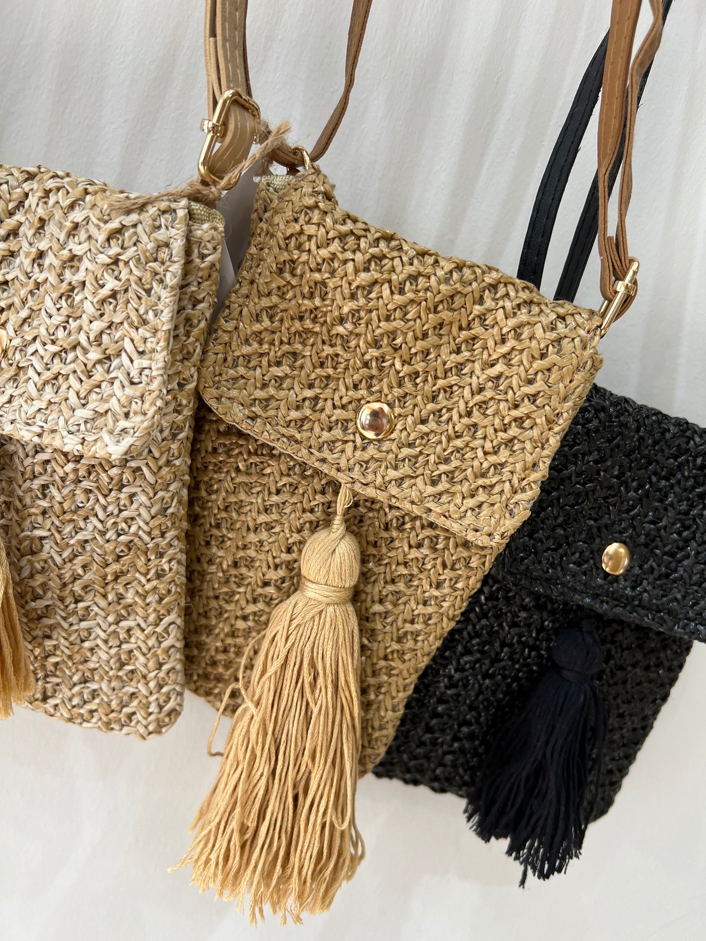 Rattan Style Phone Pouch Bag