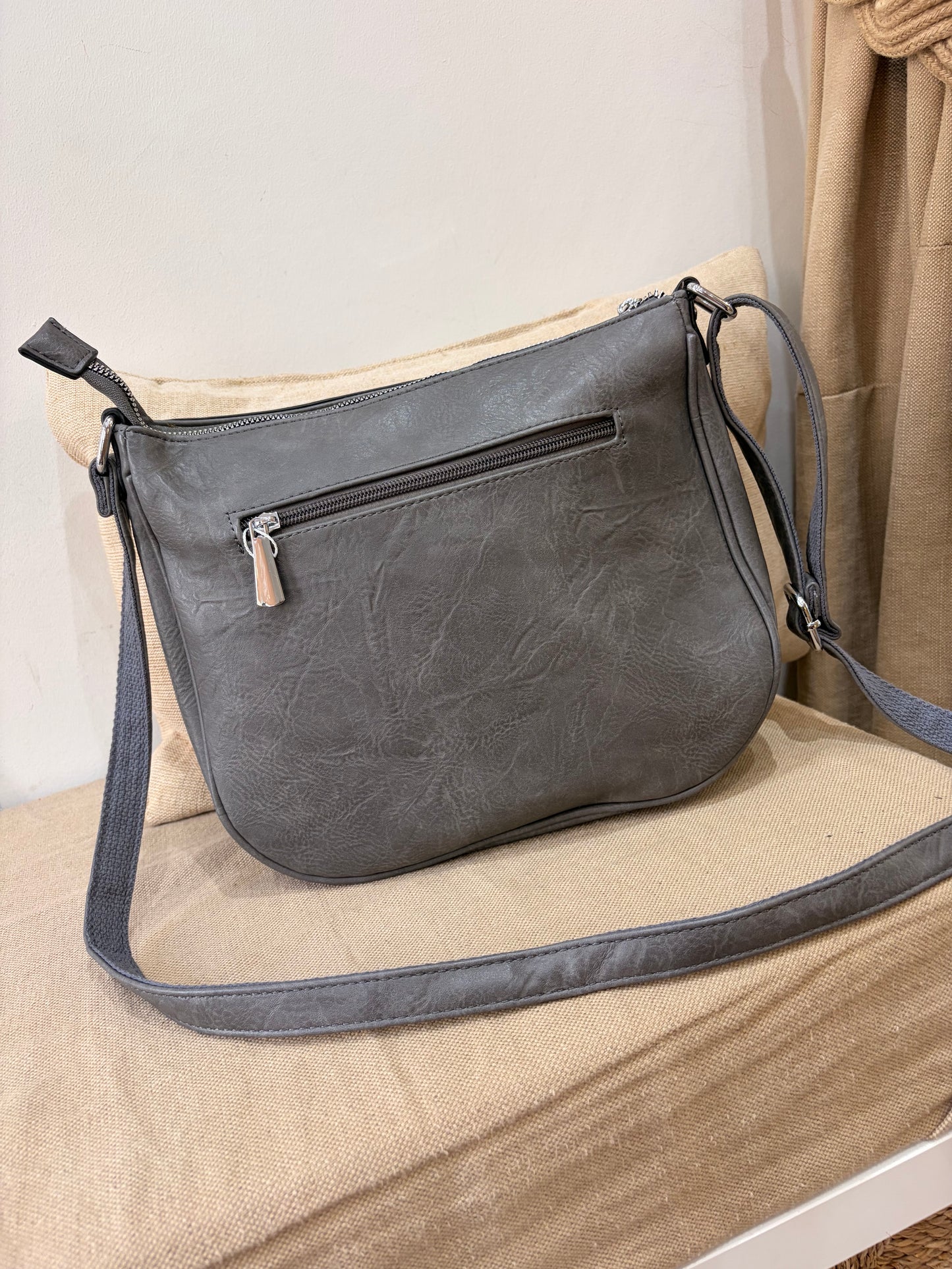Satchel Crossbody Bag - Dark Grey
