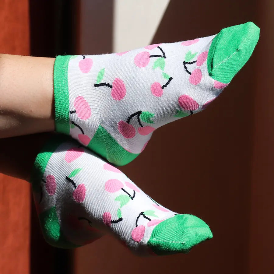 Peace Of Mind - Trainer Sock Duo - Cherries