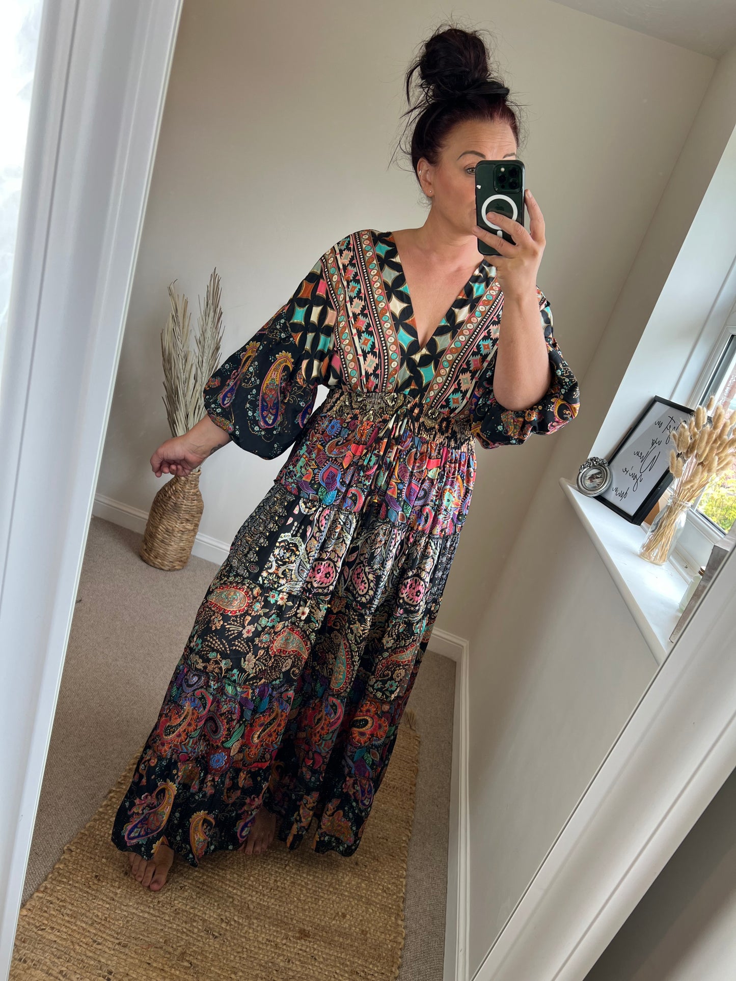 Puff Sleeve Maxi Dress (3 sizes)