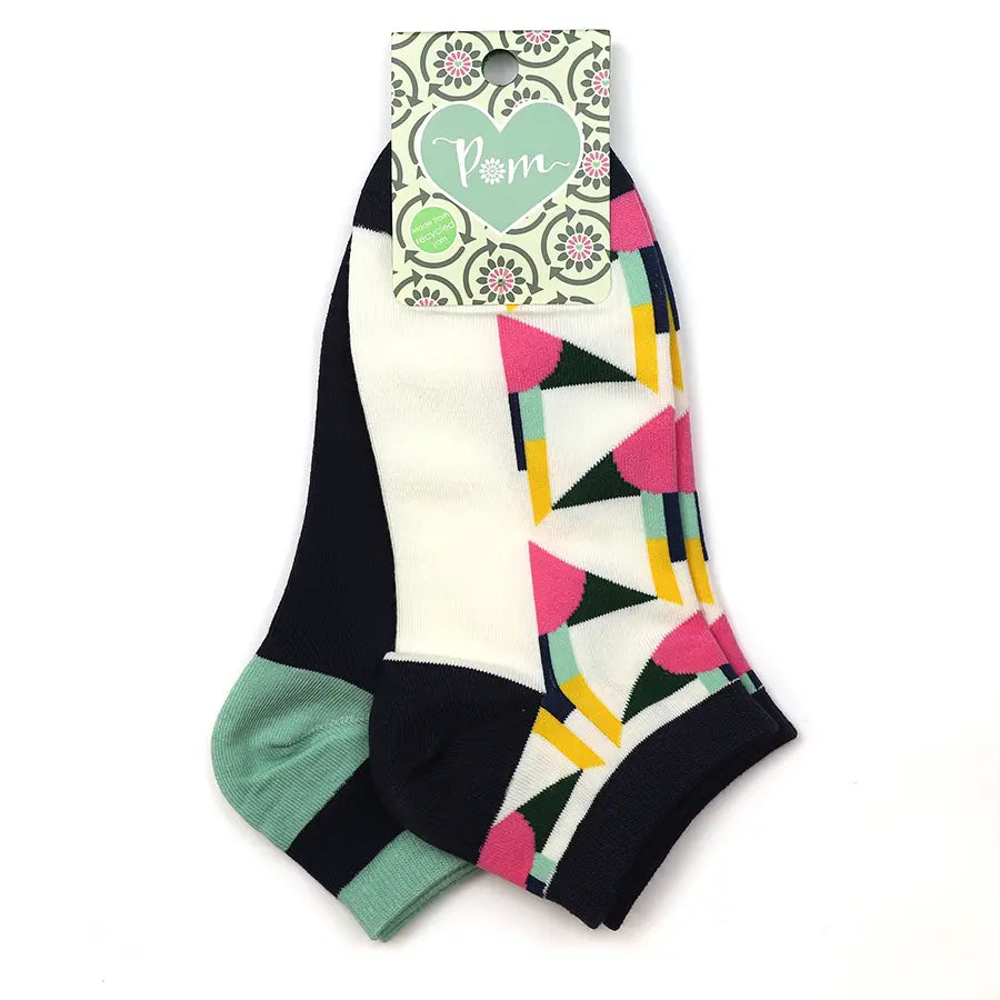 Peace Of Mind - Trainer Sock Duo - Geo