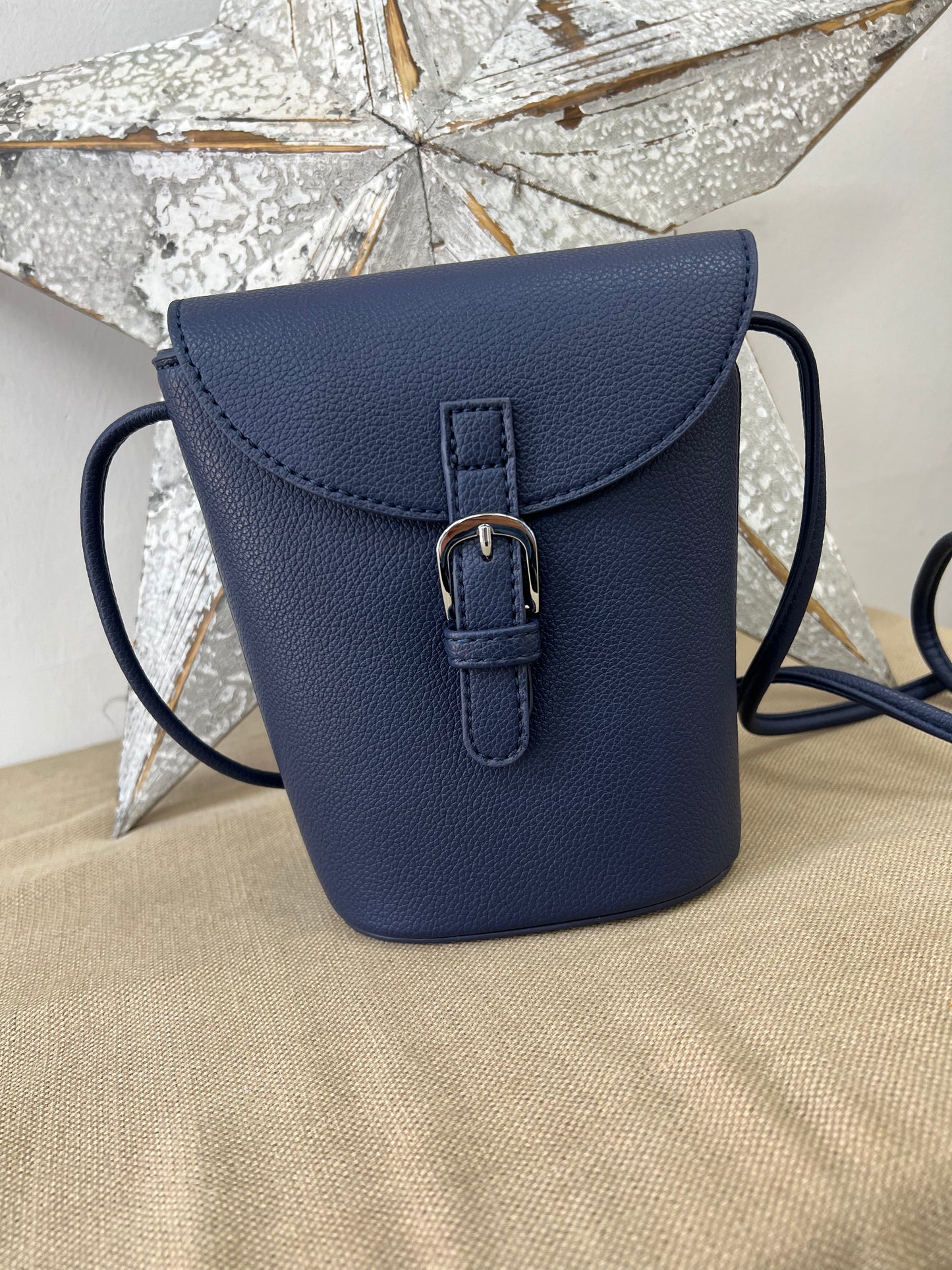 Bucket Crossbody Bag - Navy