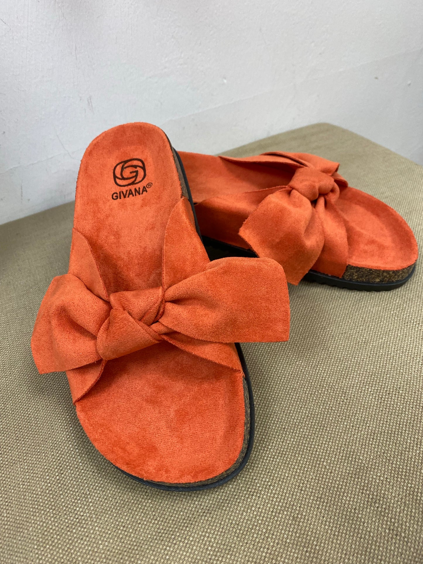 Bow Sliders - Orange (SIZE 3 only)