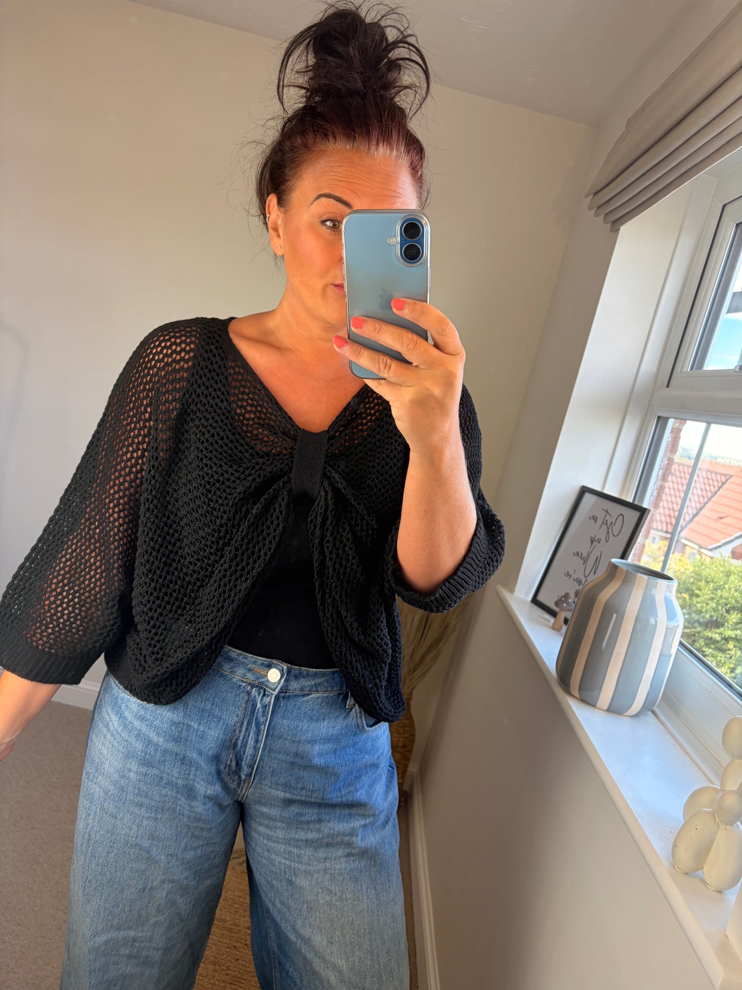 3-way Crochet Top - Black