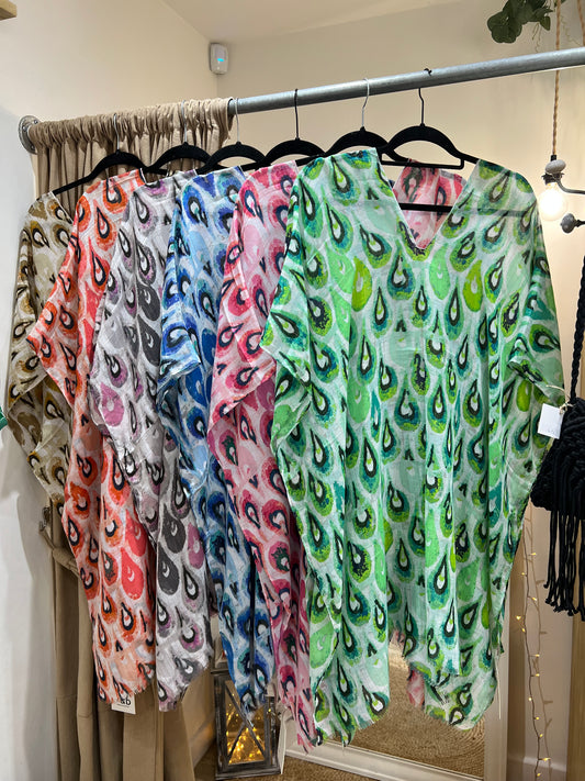 Kaftan Cover Up - Peacock
