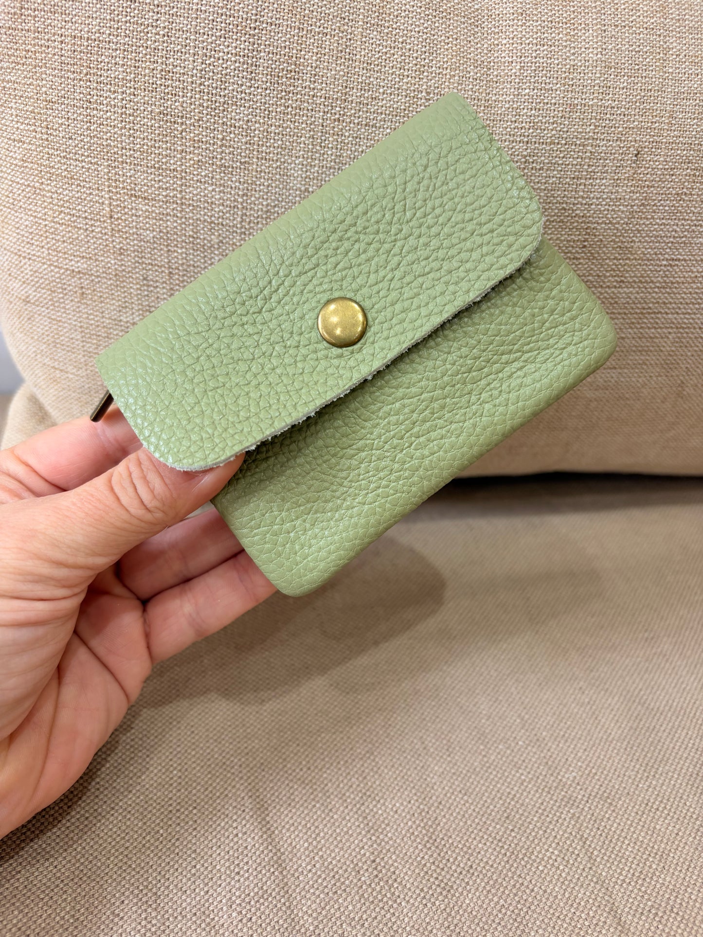 Leather Purse - Moss