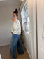 Acid Wash Sweatshirt - Cream