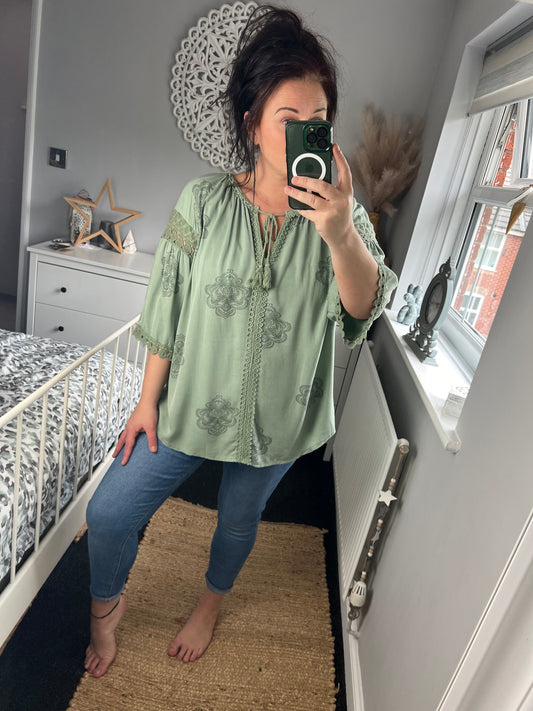 Boho Top - Khaki