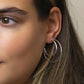 Peace of Mind - Silver Plated Double Hoop Earrings