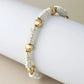 Peace of Mind - Silver Plated Yarn Spun and Gold Bracelet