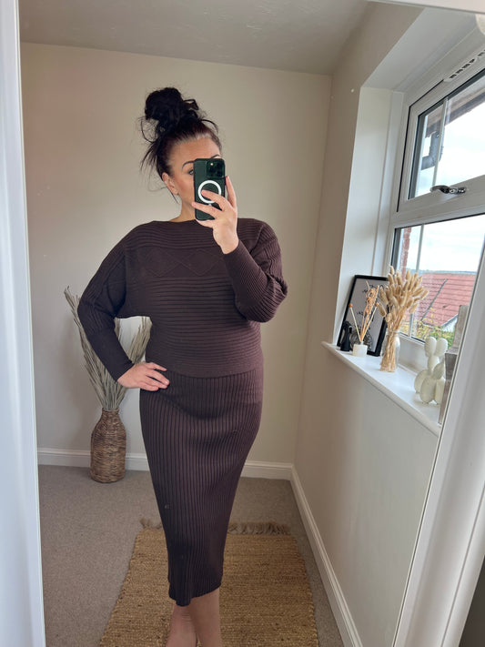 Jumper Dress - Chocolate