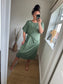 Tie Side Dress - Khaki
