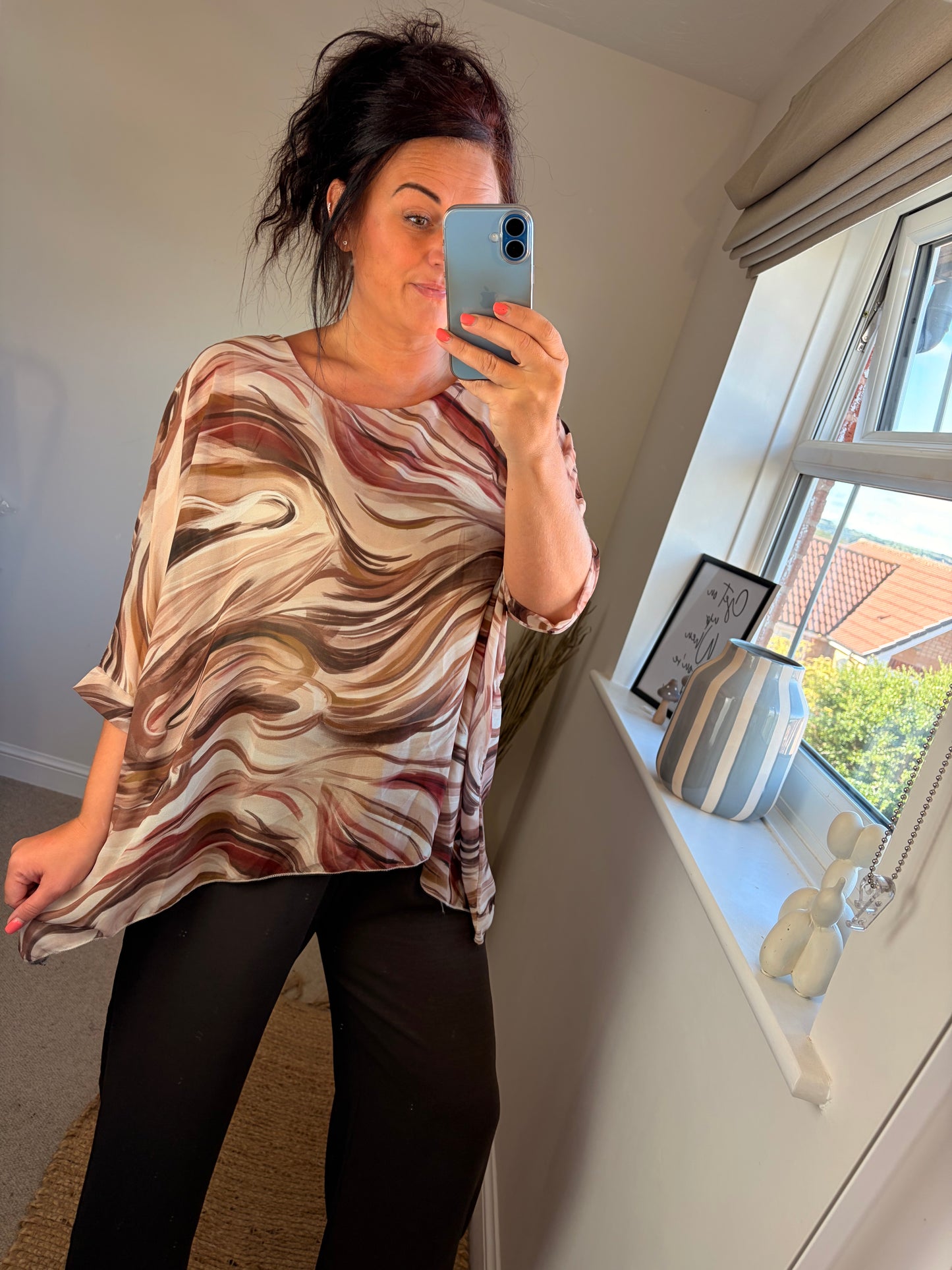 Marble Floaty Top - Beige
