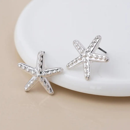Peace of Mind - Silver Plated Starfish Earrings