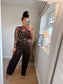 Mesh Layering Top - Leopard Brown