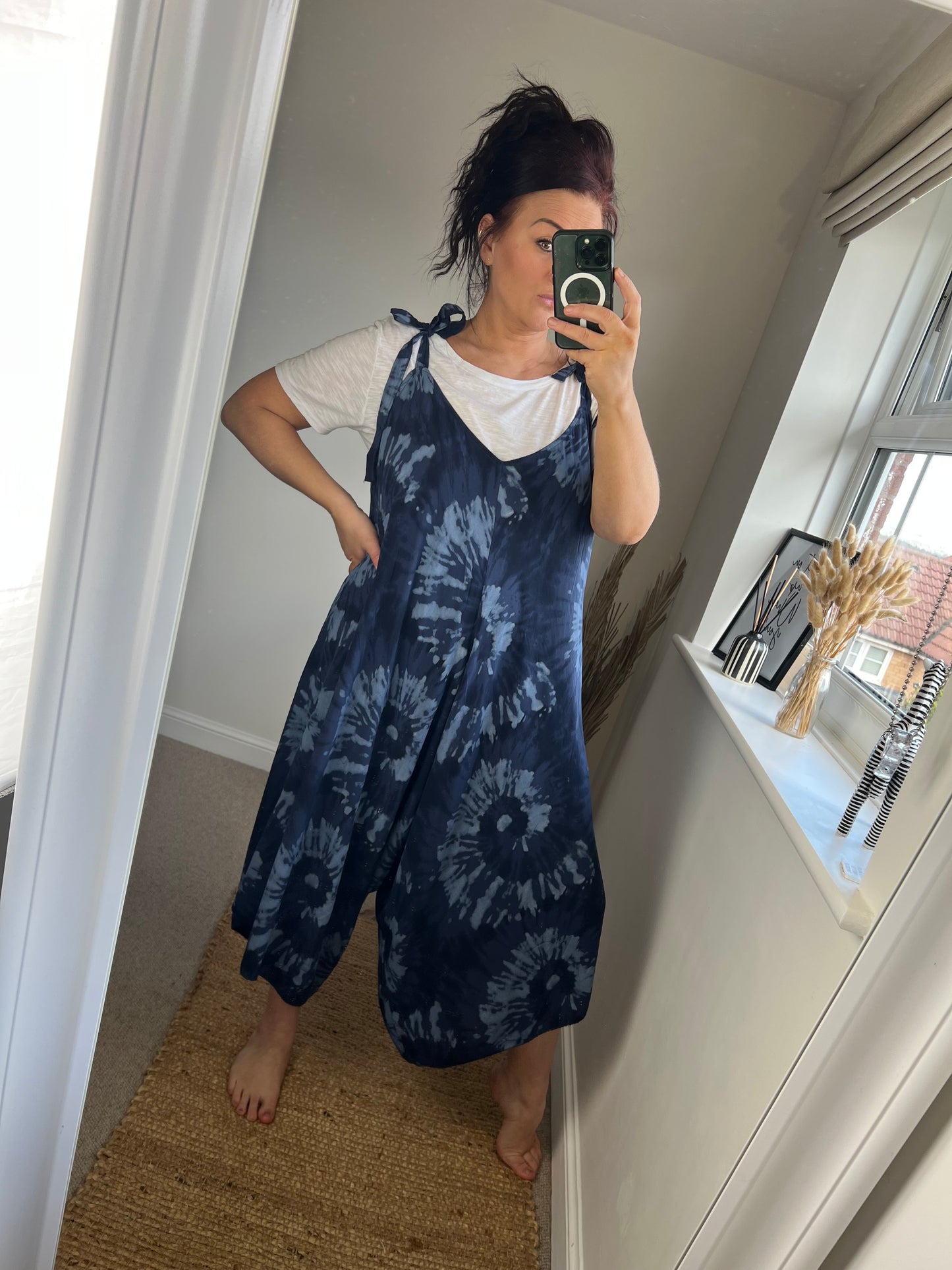 Tie Dye Jumpsuit - Navy