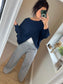 Wrap Knit - Navy