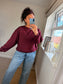 Bonjour Sweatshirt - Wine