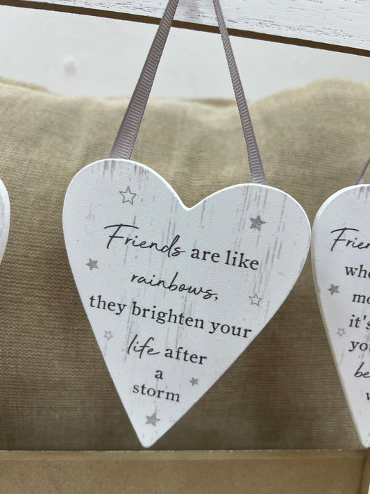 Hanging Wooden Quote Sign - Rainbows