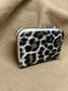 Card Holder Purse - Grey Leopard