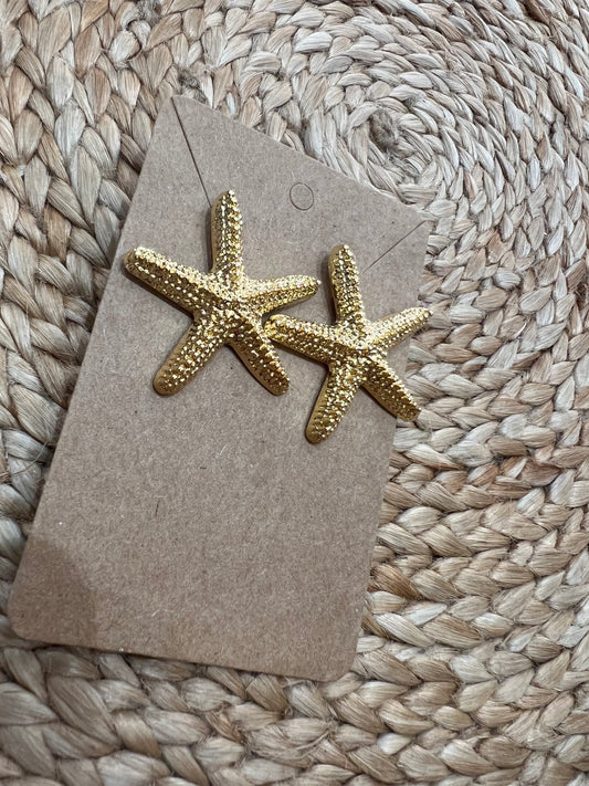Fashion Earrings - Gold Star Fish
