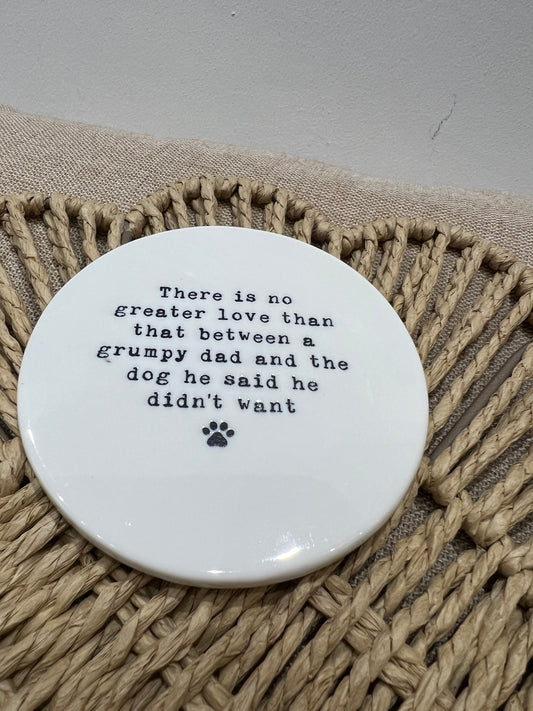 Porcelain Coaster - Dog Dad