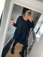 Chunky Knit Tassel Jumper - Black