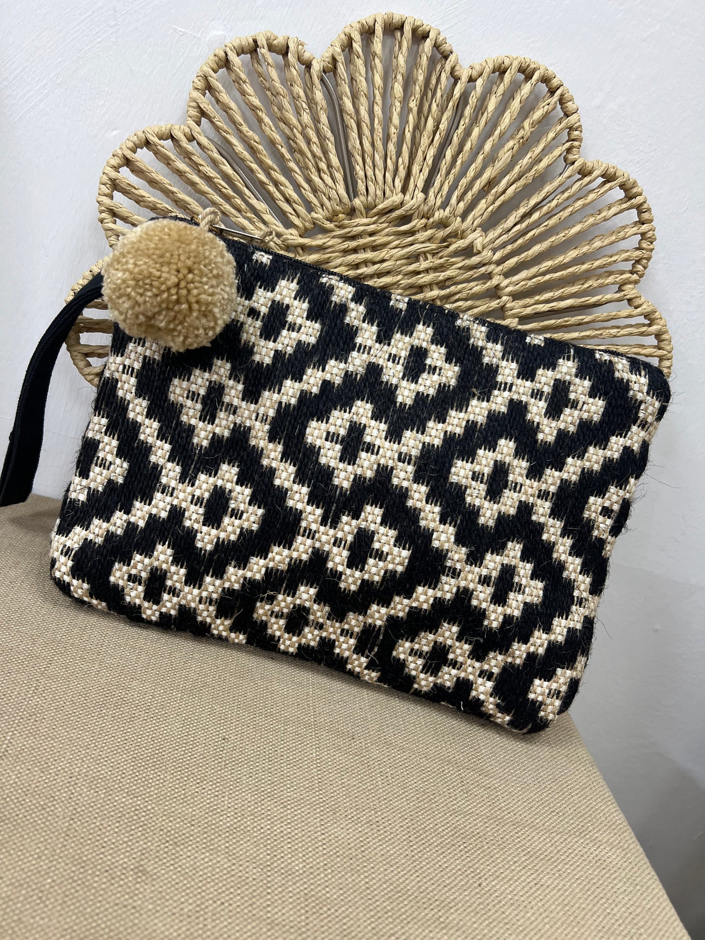 Indian Hessian Clutch Bag