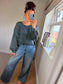 Acid Wash Sweatshirt - Grey