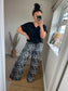 Wide Leg Trousers - Leopard