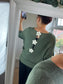 Flower Back Jumper - Khaki