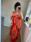 Drape Pocket Dress - Orange