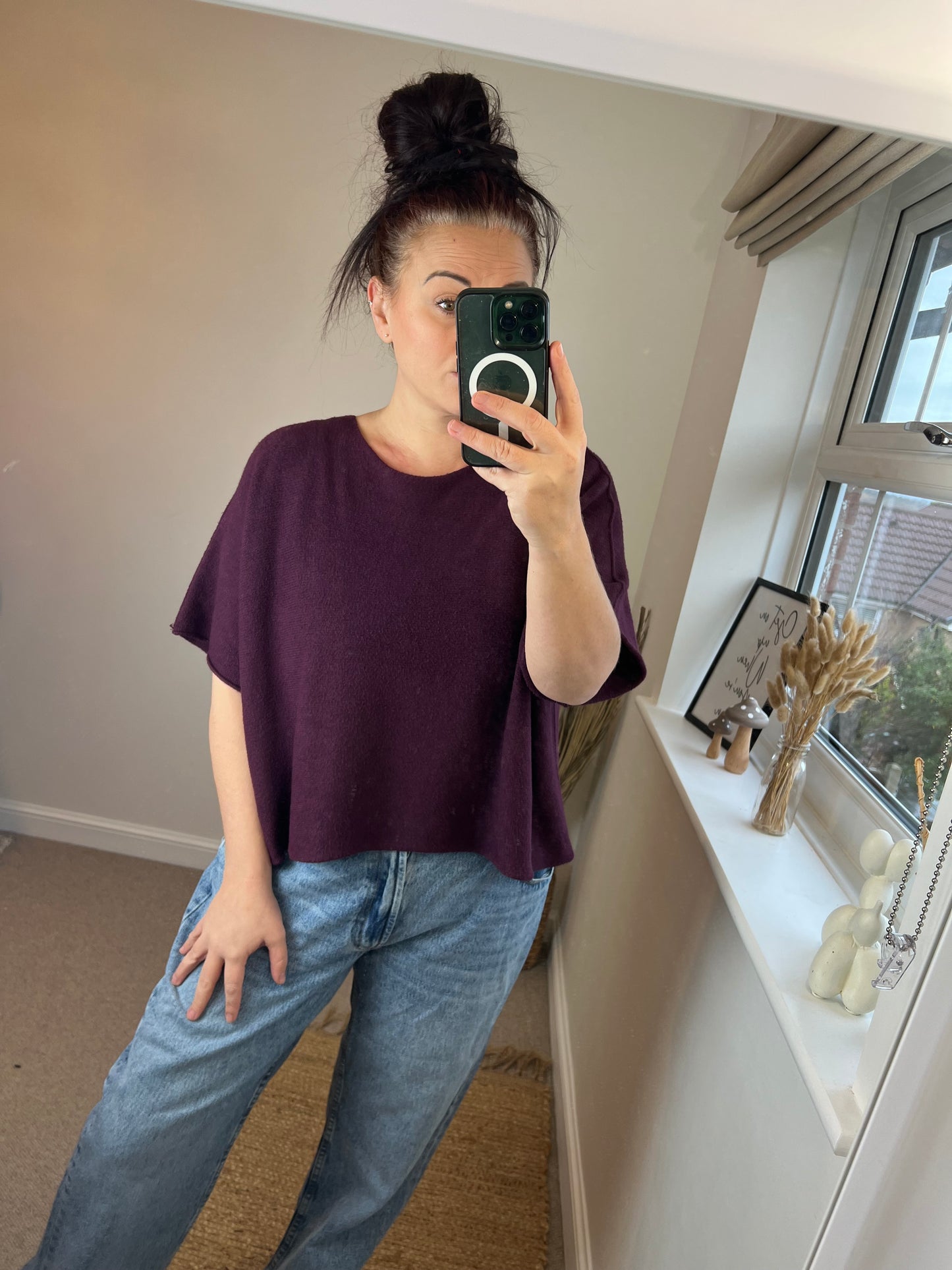 Boxy Jumper - Plum