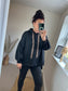 Leopard Hoodie - Black
