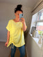 Drawstring Top - Lemon